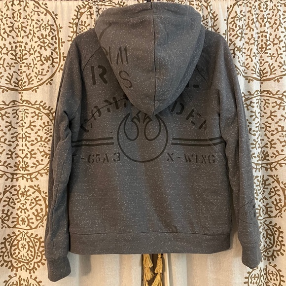 Star Wars Rebel Commander X Wing Sherpa Lined Zip Up Hoodie Disney Store - Picture 1 of 8